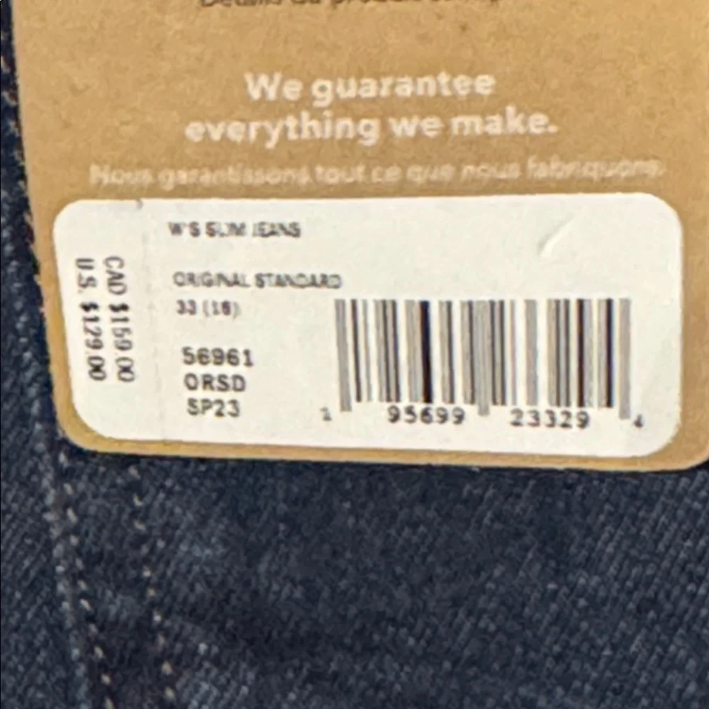 Patagonia W’s  Jeans 👖 original standard . 33x29 NWT - Picture 10 of 10